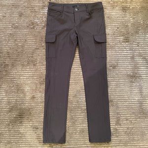 Fabulous Womans Brown Stretch Skinny Cargo pants Japanese Brand 22 Octobre Sz.4